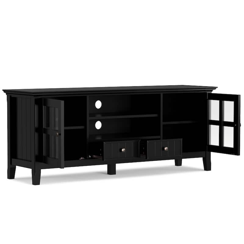 WYNDENHALL Normandy SOLID WOOD 60 inch Wide Transitional TV Media Stand For TVs up to 65 inches - 60'' x 16.5'' x 24