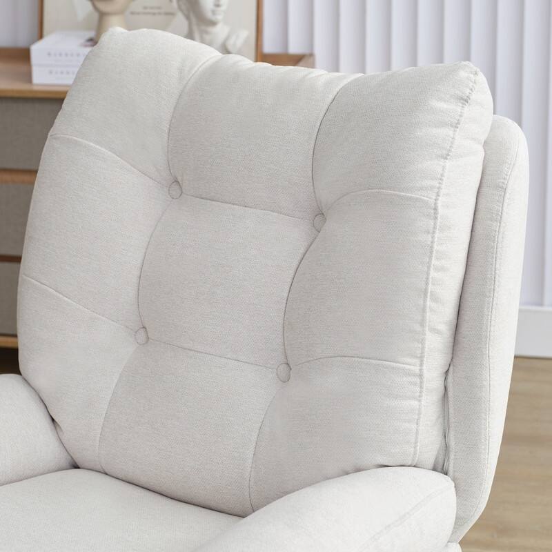 Swivel Accent Chair with Ottoman Rocker Chairs Ottoman Set Rocking Glider Lounge Reading Chair Footrest for Living Room Green
