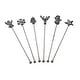 preview thumbnail 1 of 1, Christmas Set Of 6 Assorted Swizzle Sticks