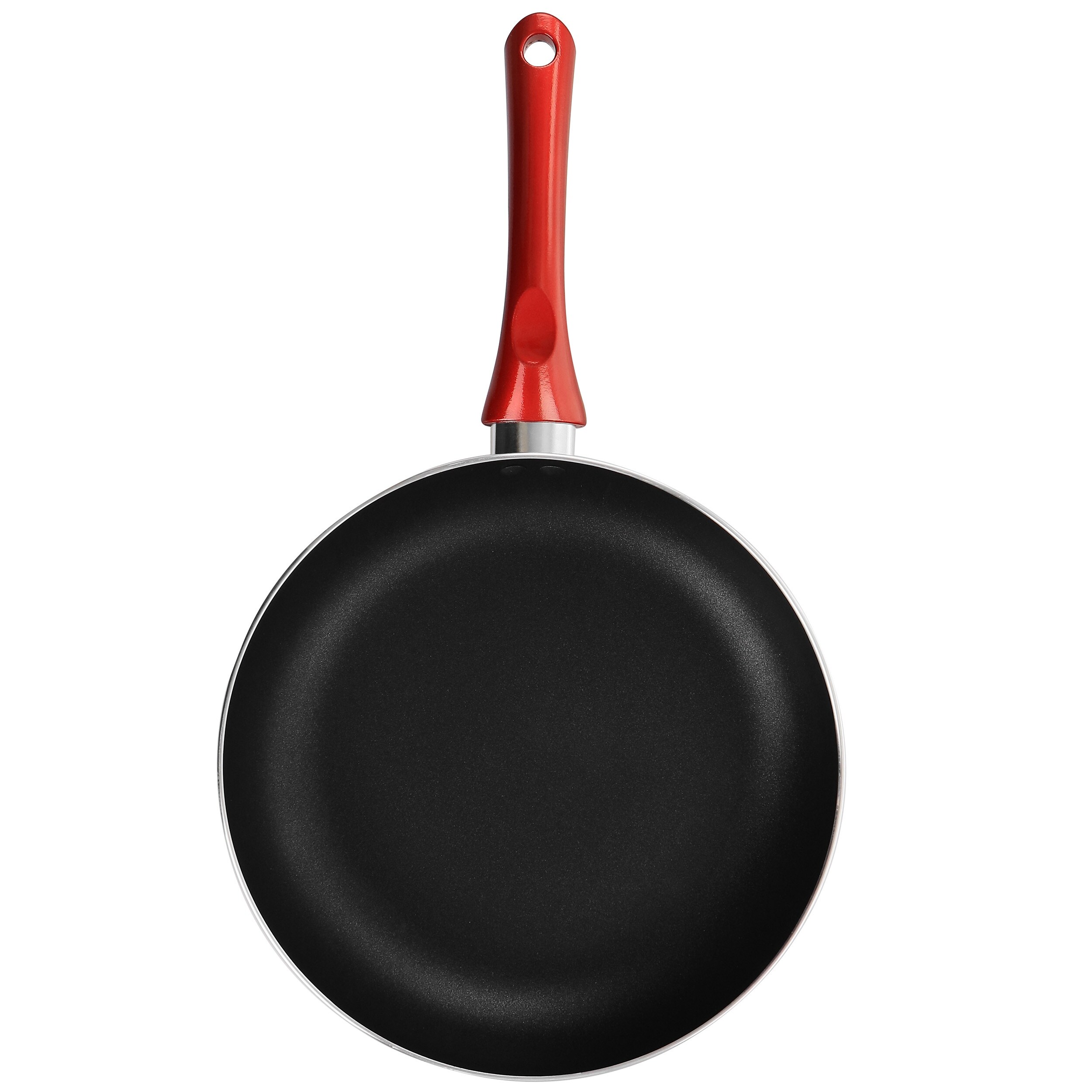 Cuisinart 15 Non-Stick Paella Pan with Cover- Metallic Red