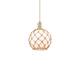 Option Champagne Bronze / White Glass with Brown Rope