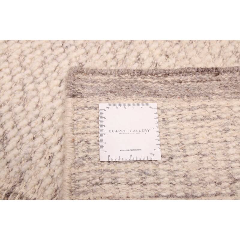 ECARPETGALLERY Hand-knotted Looma Cream Wool Rug - 8'2 x 10'1