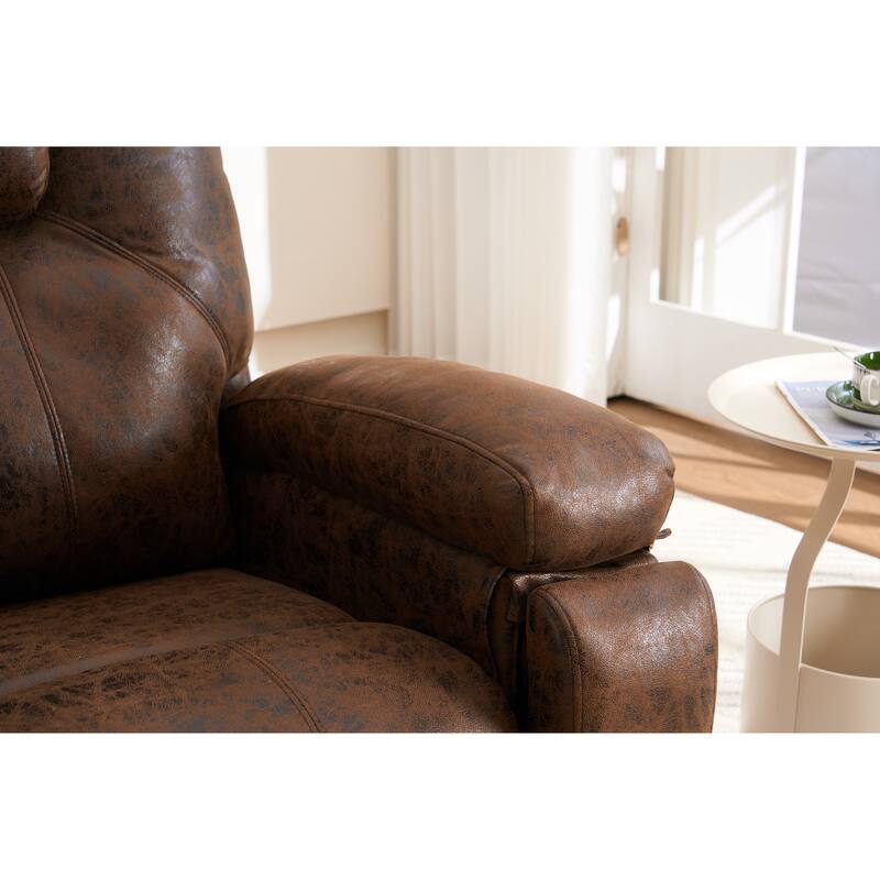 Oversized Single Sofa Adjustable Swivel Armchair with Side Pockets for Living Room Meeting Room Bedroom