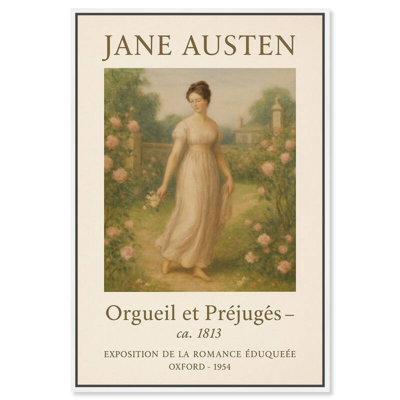 Lady in Austen's World Canvas by Art Remedy - 36" x 54" - White