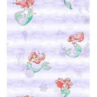 Disney the Little Mermaid Swim Purple Wallpaper