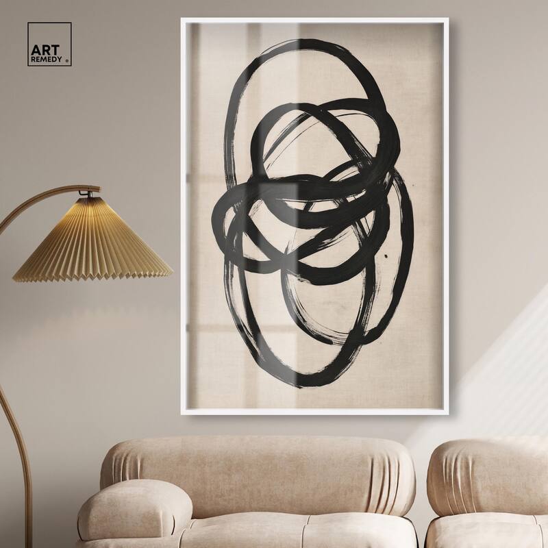 Beige Black I Shadowbox by Art Remedy