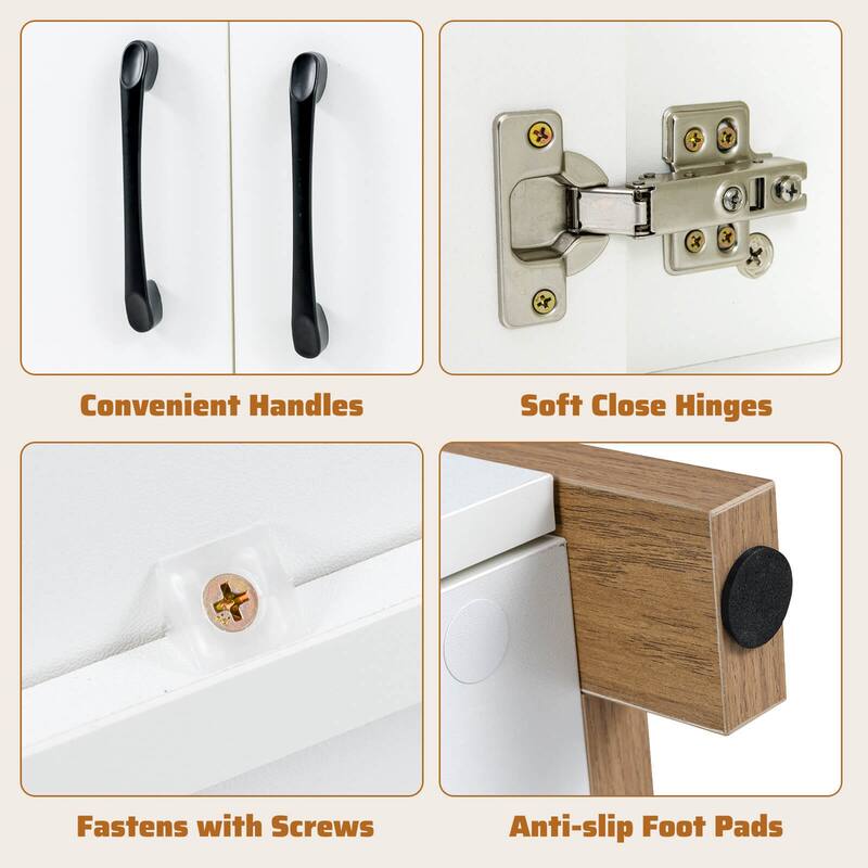 Costway Kitchen Storage Cabinet with Drawer, Pull-Out Shelf and 2 - See Details