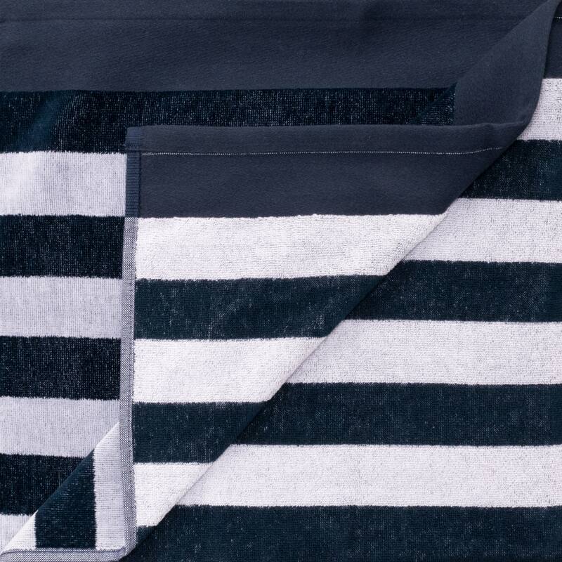 Yacht Club Cotton Oversized Soft 2-Piece Beach Towel Set by Superior
