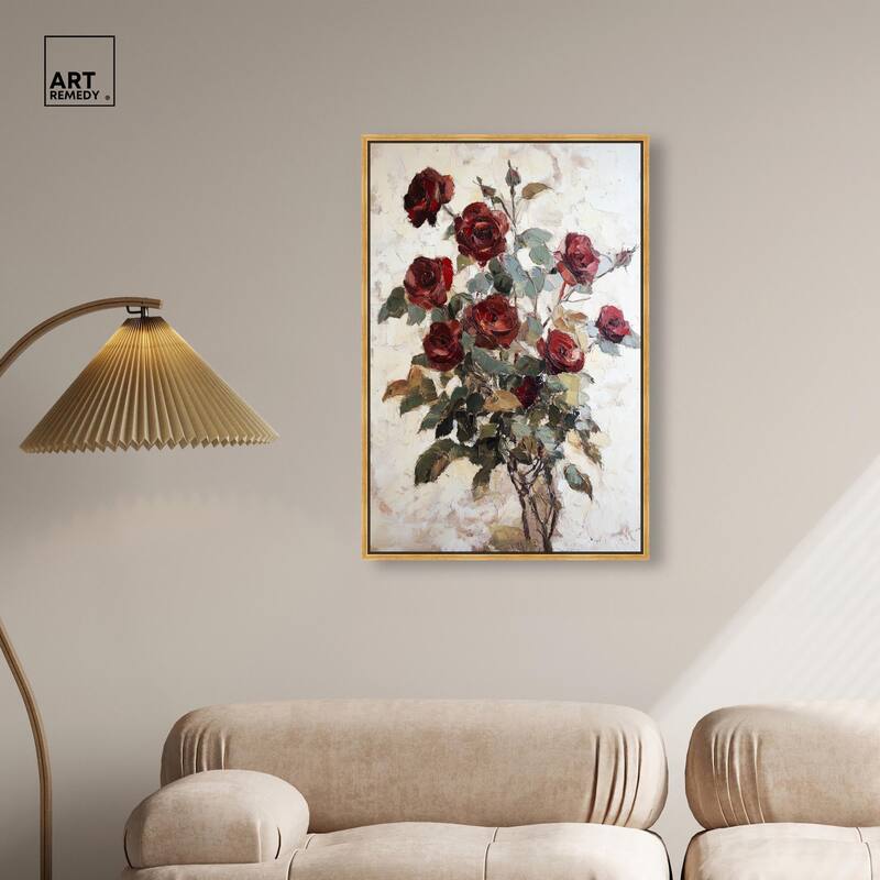 Velvet Vermilion II Canvas by Art Remedy