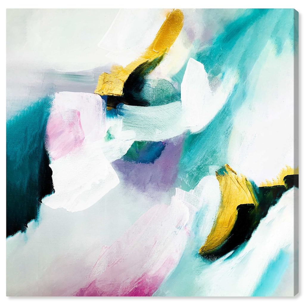 Art Remedy Still Violas Ii Gallery Wrapped Blue Abstract 1 Piece Canvas Wall Art