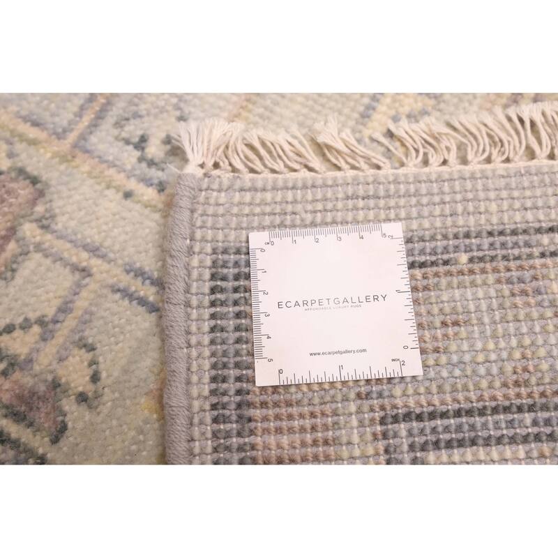 ECARPETGALLERY Hand-knotted Modern Oushak Light Blue, Light Grey Wool Rug - 9'1 x 11'10