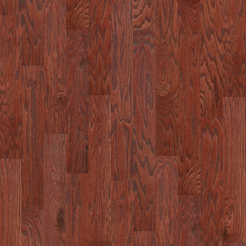 Shaw Albright Oak 5" Wide Smooth Engineered Red Oak Hardwood Flooring - Cherry