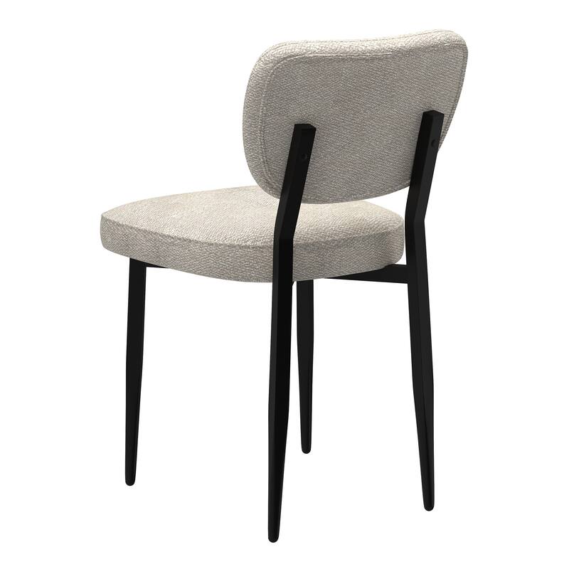 Modern Fabric and Metal Dining Chair, Set of 4