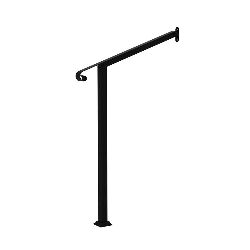 Iron Handrail Elegant Outdoor Rail for Stairs, Porches, and Walkways