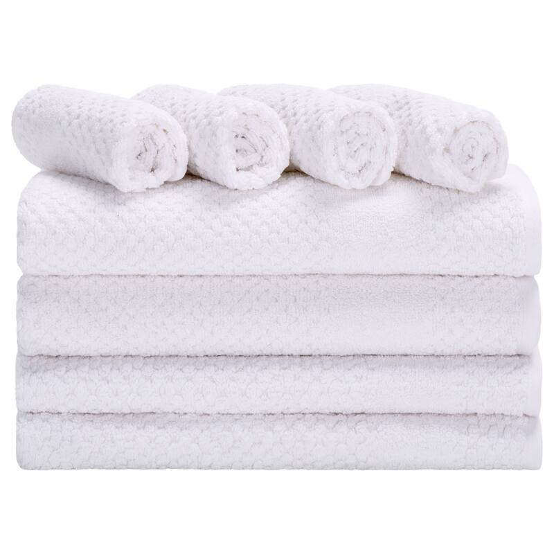 SAFAVIEH Home Chelsea 8-Piece Towel Bundle - 2 Bath Towels 2 Hand Towels 4 Wash Cloths