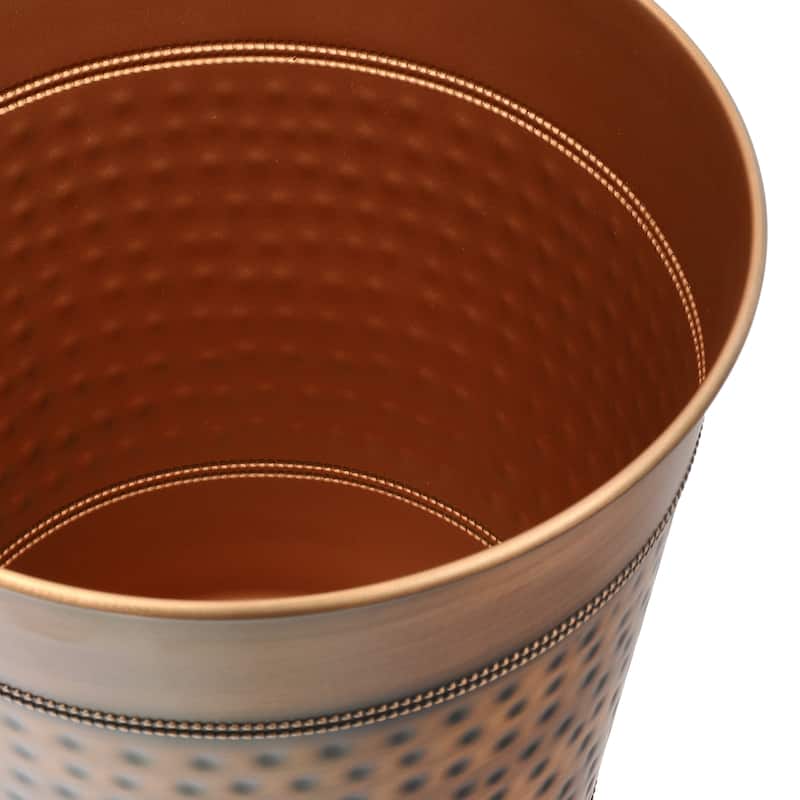 happimess Riley Hammered Steel Accent 2-Gallon Wastebasket