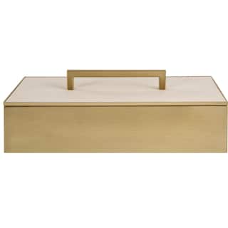 Uttermost Wessex White Box - 14"W x 4.75"H x 7"D