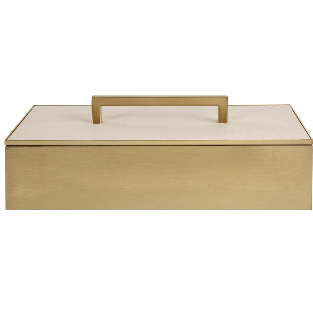 Uttermost Wessex White Box - 14"W x 4.75"H x 7"D