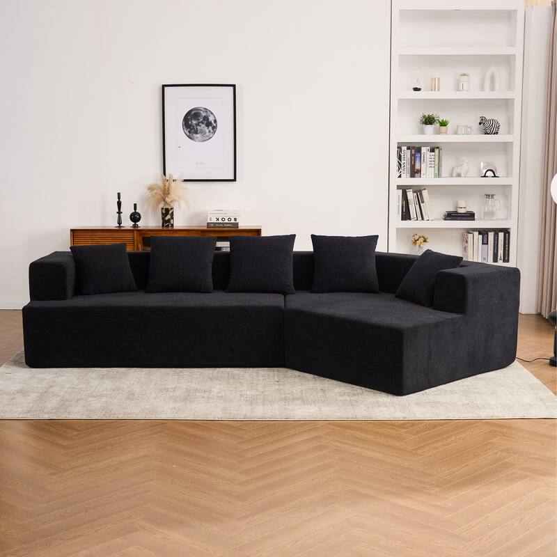 Modern Memory Foam Couch Sofa with Chenille Fabric Upholstered