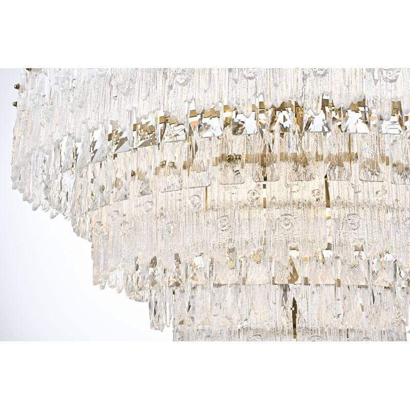 Elegant Lighting 1780D31 Emilia 10 Light 31" Wide Crystal Pendant