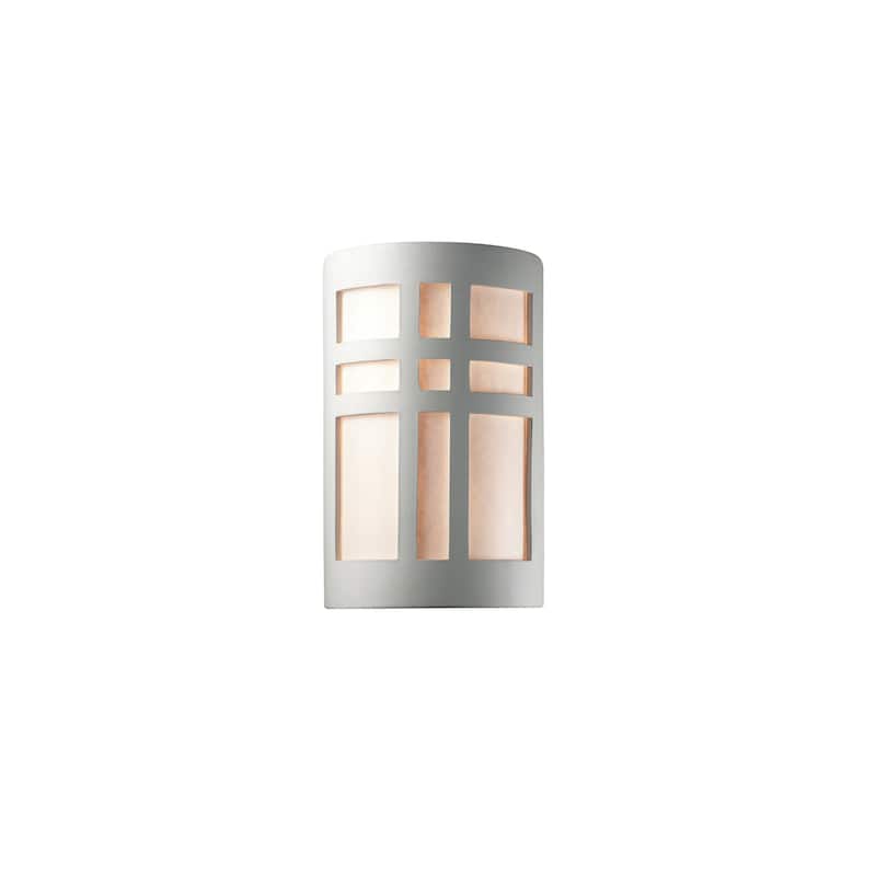Justice Design Ambiance Bisque 13 inch Outdoor Wall Sconce - Bisque