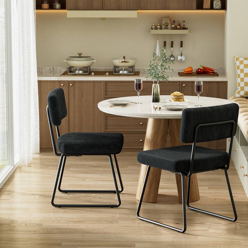 Modern Set of 2/4/6/8 Dining Chairs Upholstered Chairs with Open Back for Dining Room and Kitchen