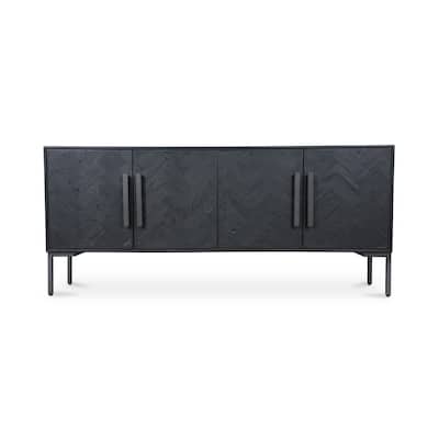 NADAAL STUDIOS Zanna, Four Doors Sideboard with Mango Wood - 77"W x16"D x33.5"H