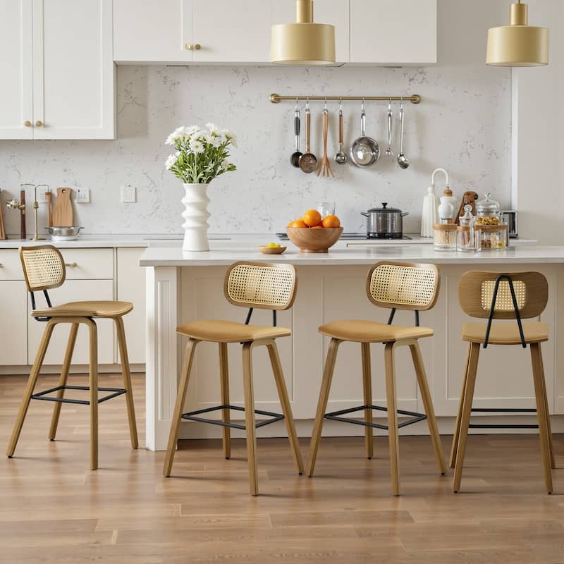 26-Inch Upholstered Counter/ Bar Stools Set of 2 or 3 - 35.1"H x 17.7"W x 19.5"D