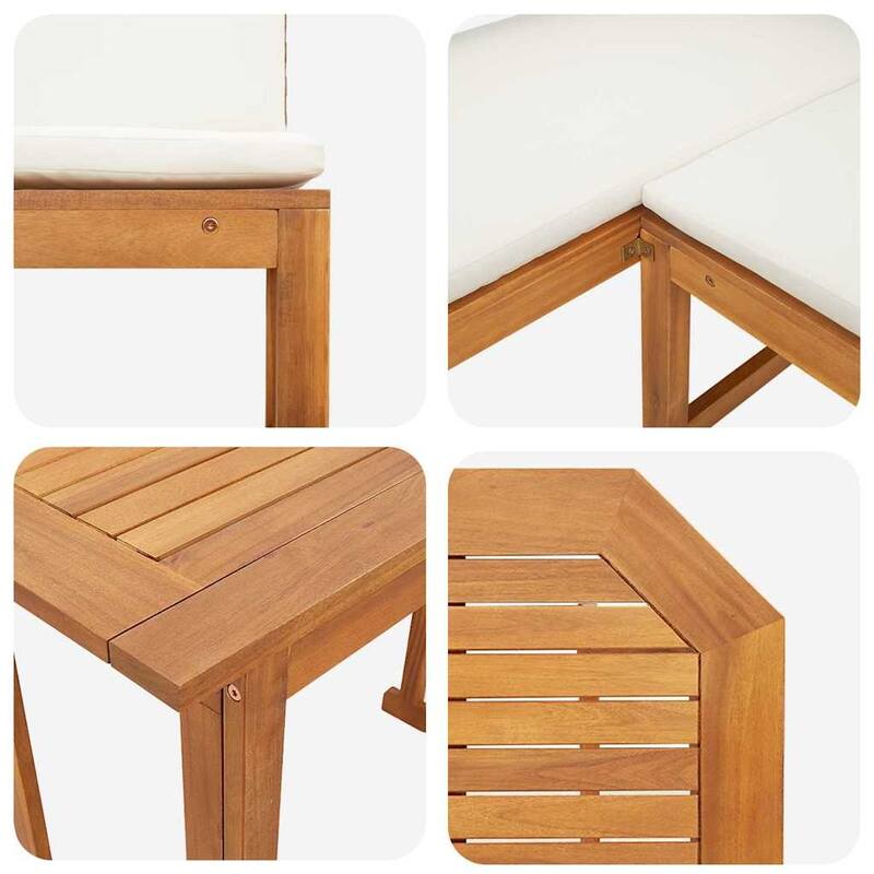 vidaXL Garden Bench Set Brown solid acacia wood - 20 x 35 x 30