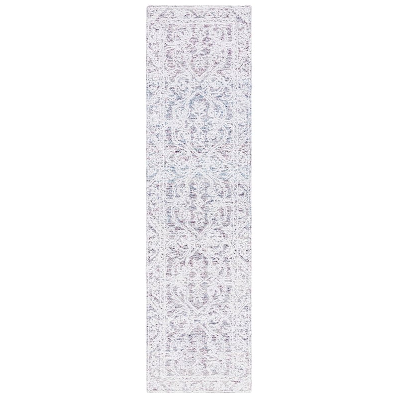 SAFAVIEH Handmade Metro Anisia Wool Rug - 2'3" x 9' Runner - Ivory/Red