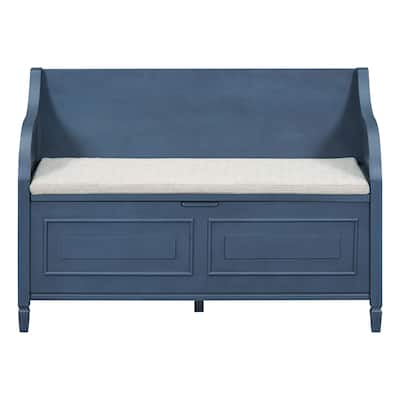 Rustic Style Solid wood Entryway Multifunctional Storage Bench