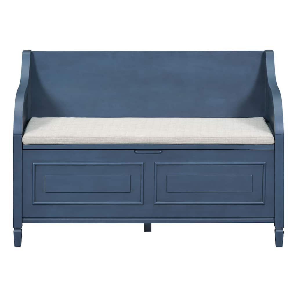 Rustic Style Solid wood Entryway Multifunctional Storage Bench