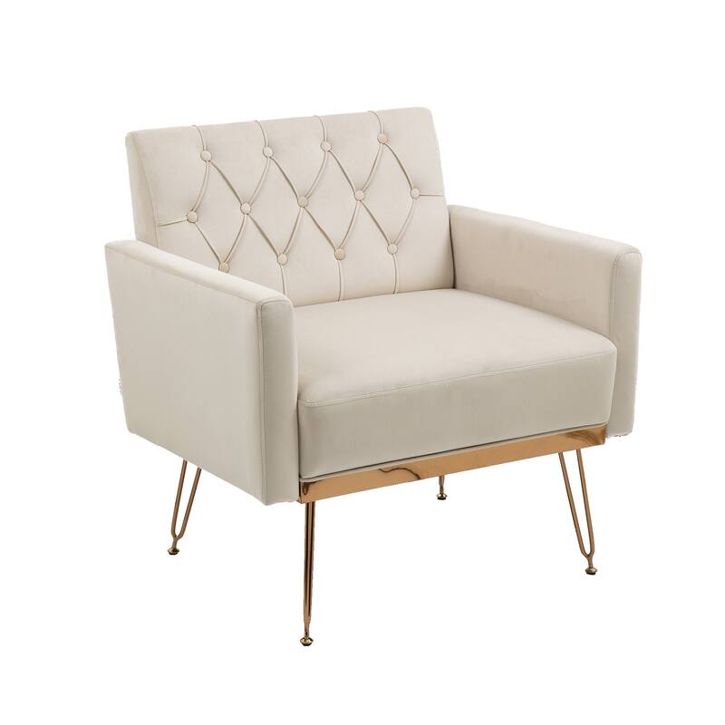 Modern Velvet Single Reading Chairs with Arm Set of 2