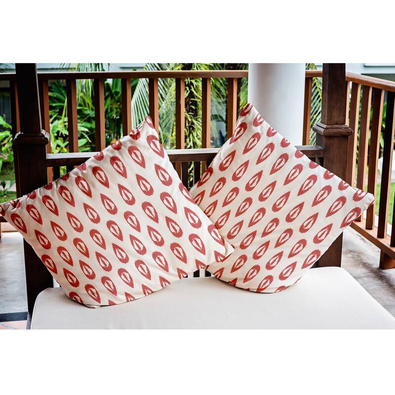 Ikat Tears Indoor/Outdoor Throw Pillow