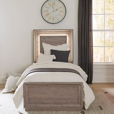 Horizons Graystone Full Size Panel Bed