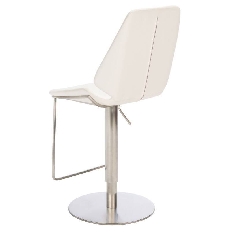 SAFAVIEH Linza Gas Lift Adjustable Bar Stool - 19" W x 22" L x 35-45" H - 19Wx22Dx35H