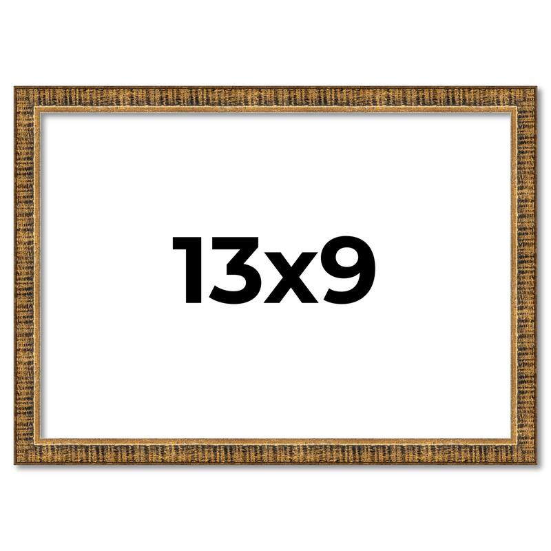 13x9 Frame Gold Picture Frame - Complete Modern Photo Frame Includes