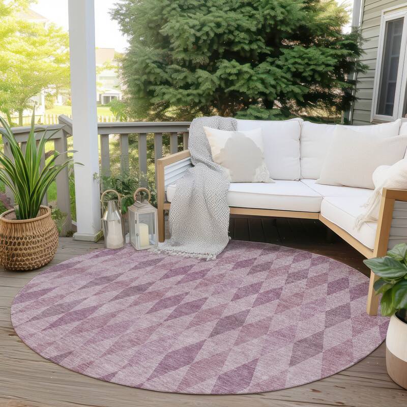 Para Stylish Geometric Weather Resistant Versatile Elegance Outdoor Rug