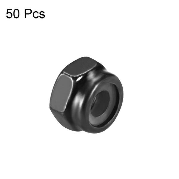 10) 1/4-28 Ne - Nylon Insert Hex Lock Nuts Sae Steel W Black Phosphate