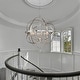 preview thumbnail 4 of 11, Farmhouse Antique Bronze 8-Light 30-Inch Globe Chandelier with Crystal Nickel
