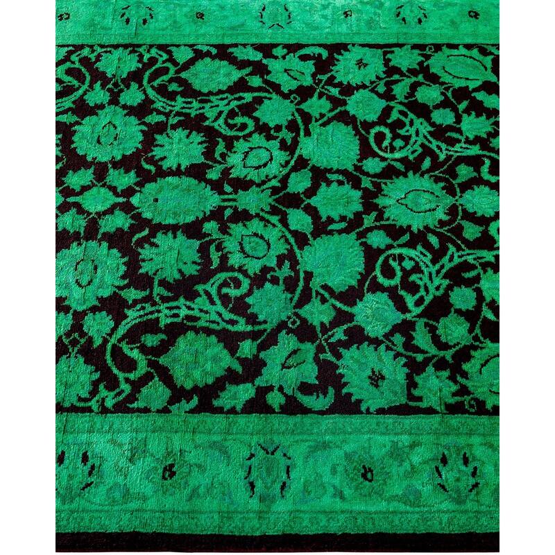 Contemporary Overdyed Wool Hand Knotted Runner - 2' 6" x 10' 4"