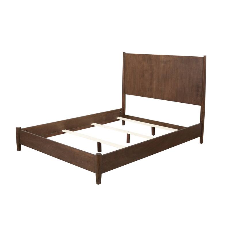 HomeRoots Brown Solid Wood Full Bed Frame