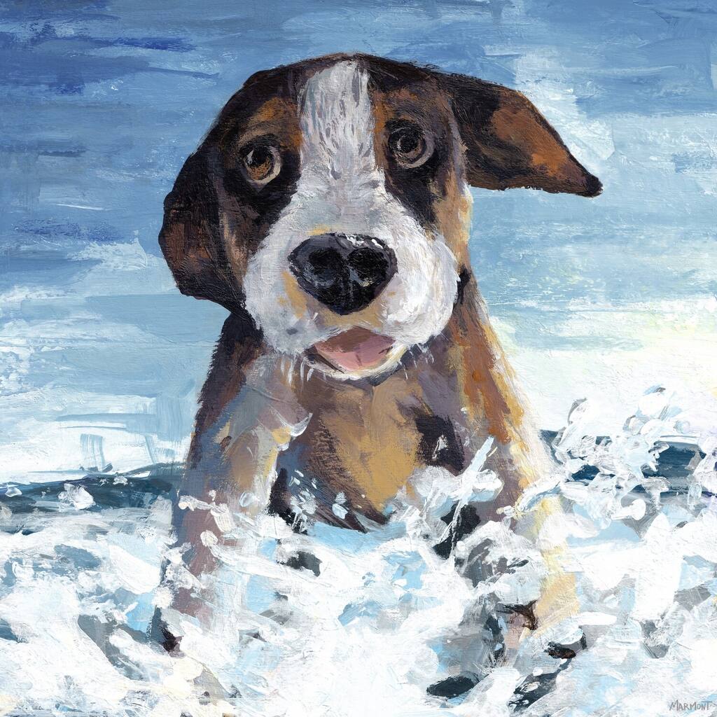 Carter's Beach Day Painting Print on Wrapped Canvas