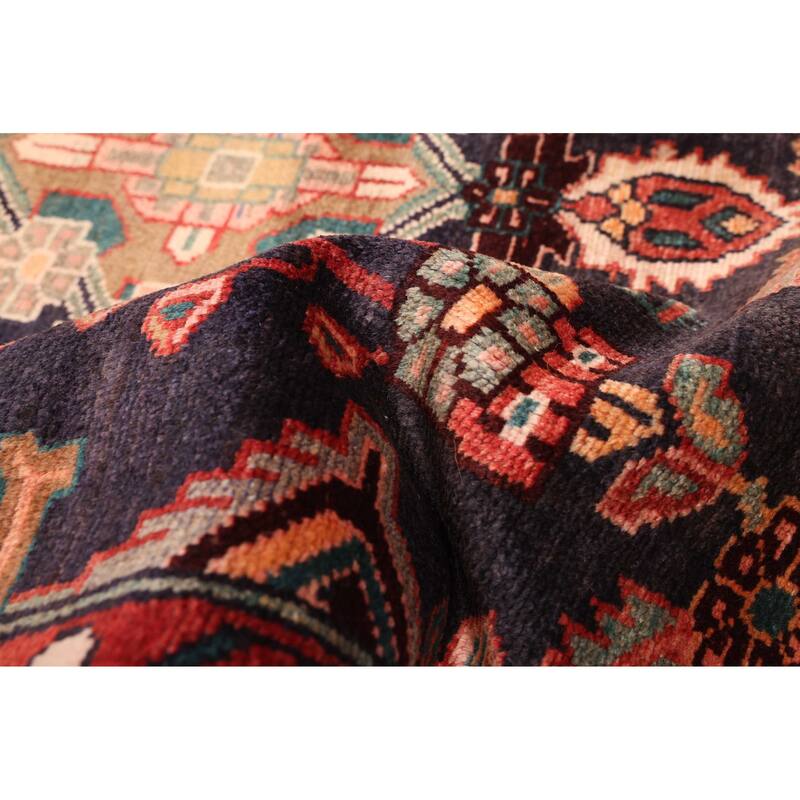 ECARPETGALLERY Hand-knotted Andelz Dark Navy Wool Rug - 3'9 x 10'3