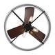 preview thumbnail 17 of 191, 16.5"/18.5"/20"/23.6"/24"/28" Vintage Distressed White Low Profile Caged Ceiling Fan with Light and Remote (7/6/5/3-Blade)