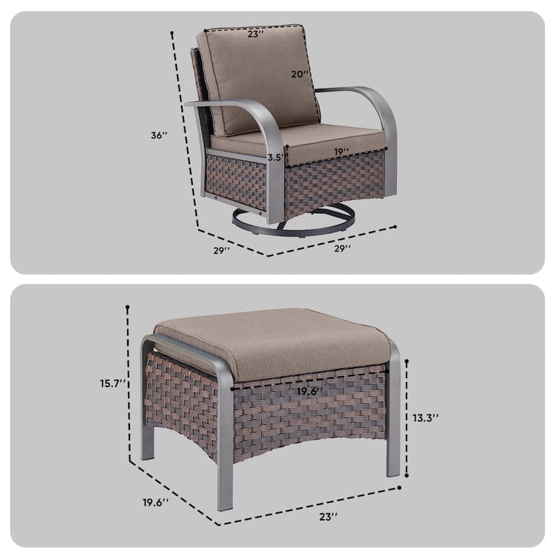 Pocassy Outdoor Patio Furniture Set