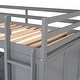 preview thumbnail 17 of 17, Elegant Twin size Loft Bed with Drawers, Desk and Wardrobe, Health and Comfort, Sturdy Construction & Safety Guaranteed, Grey