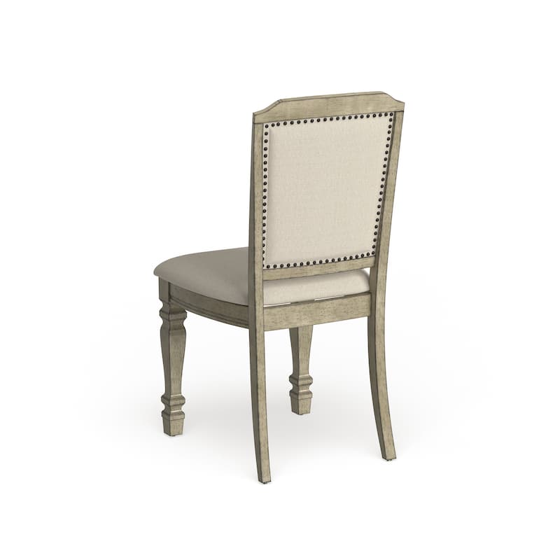Furniture of America Tani Vintage White Fabric Side Chairs (Set of 2)