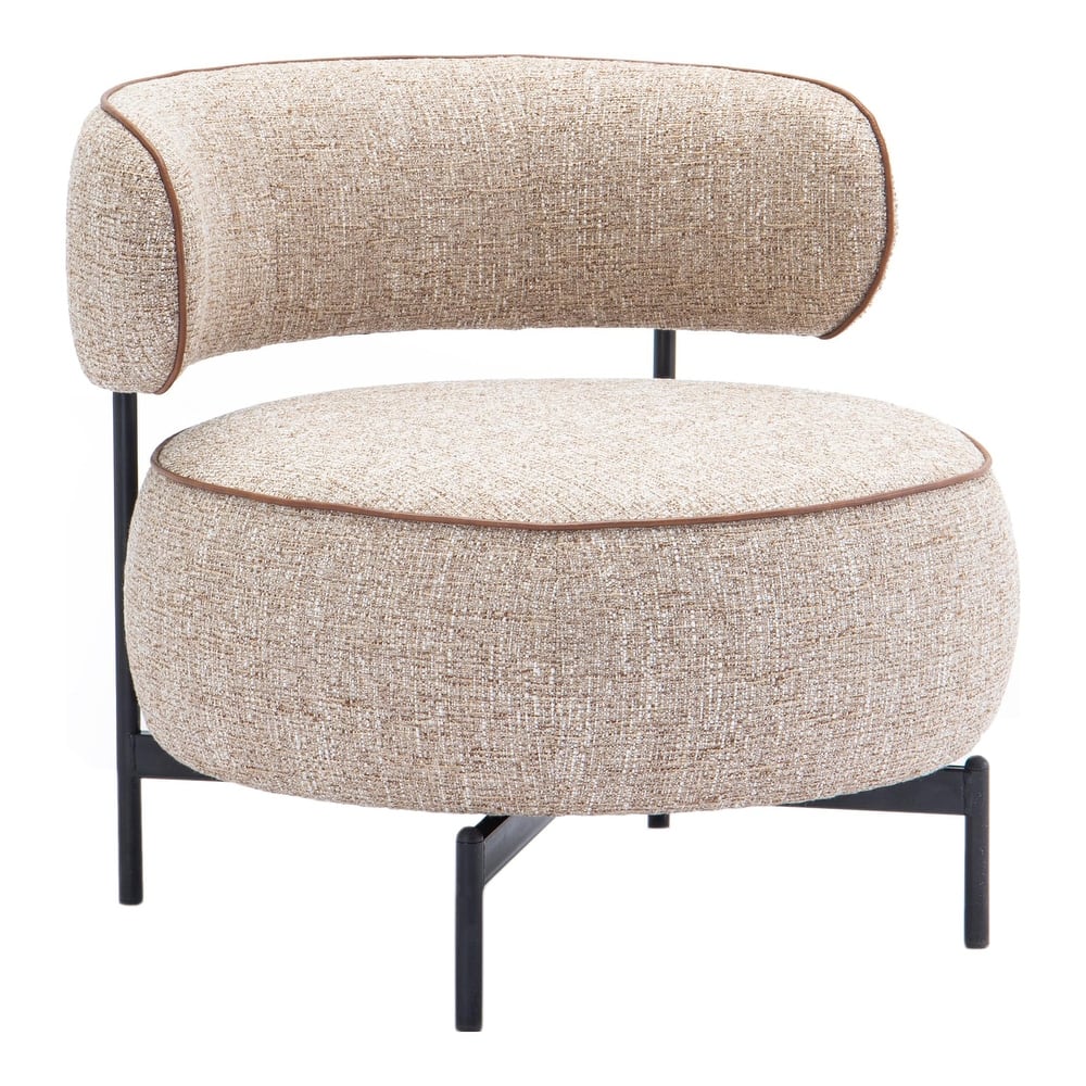 247 Shop At Home Modern Corduroy Upholstered Curved Back Swivel Chair