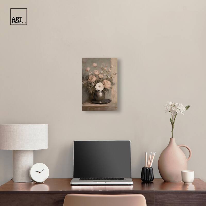 Porcelain Pink Canvas by Art Remedy, Gallery Wrapped